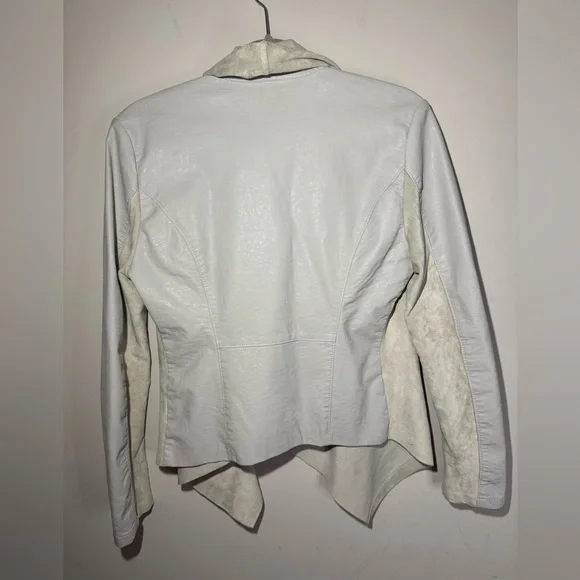 Blank NYC Faux Leather Moto Jacket, like New size Medium, cream color - Picture 5 of 9